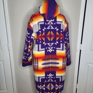 Justin Kraff Pendleton Handmade Long Wool Coat Rare One Of A Kind